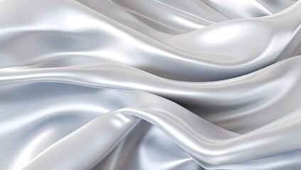 Fototapeta premium Silver satin background. texture shiny silver shiny silk wallpaper. 
