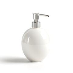 Minimalist soap dispenser asset on white background in-house furniture item modern bathroom environment
