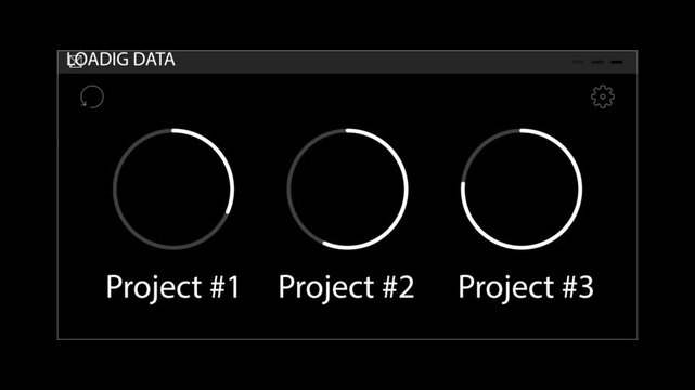 Universal Technology Line and frame Video overlay Futuristic HUD Head up display interface template with basic geometry line element. Video template widescreen aspect ratio