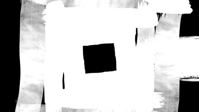 Set animated paint brush strokes transition. Pack of hand drawn white paintbrush strokes transition for matte or reveal.