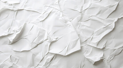 Obraz premium A crumpled white paper with a clean and blank surface suitable for a background image with copy space crumpled white paper background wrinkled background wallpaper high resolution