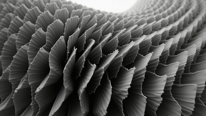 Obraz premium Modern White Wave Structure – 3D Minimalist Composition