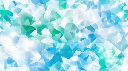 Fototapeta premium Abstract Geometric Design: A vibrant, captivating abstract composition of interconnected geometric shapes, rendered in cool, refreshing shades of blue and green, offers a modern, artistic expression.