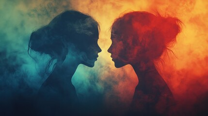 Contemplating Industrial Skyline at Night.jpg, Woman Contemplating DNA in a Wintery Forest Scene.jpg, Woman Contemplating Cityscape at Sunset.jpg, Winter sunset city street seen through eyeglasses.jpg