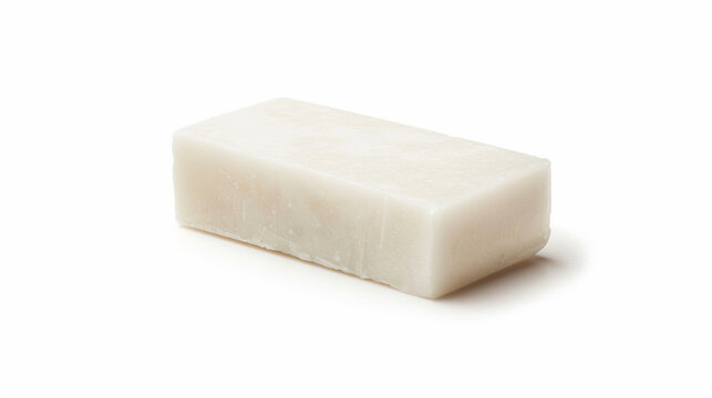 A bar of soap on an isolated white background, object focused, png, stock image, hd quality, 