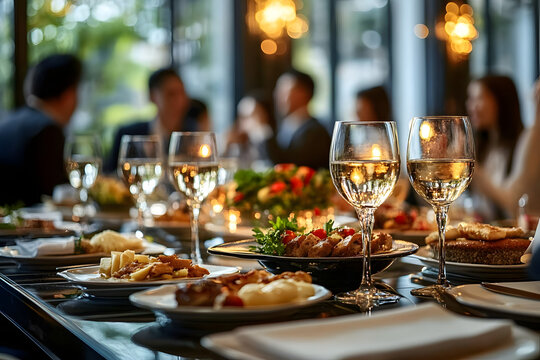 Business Networking Dinner in Elegant Hotel Setting for Professional Gatherings