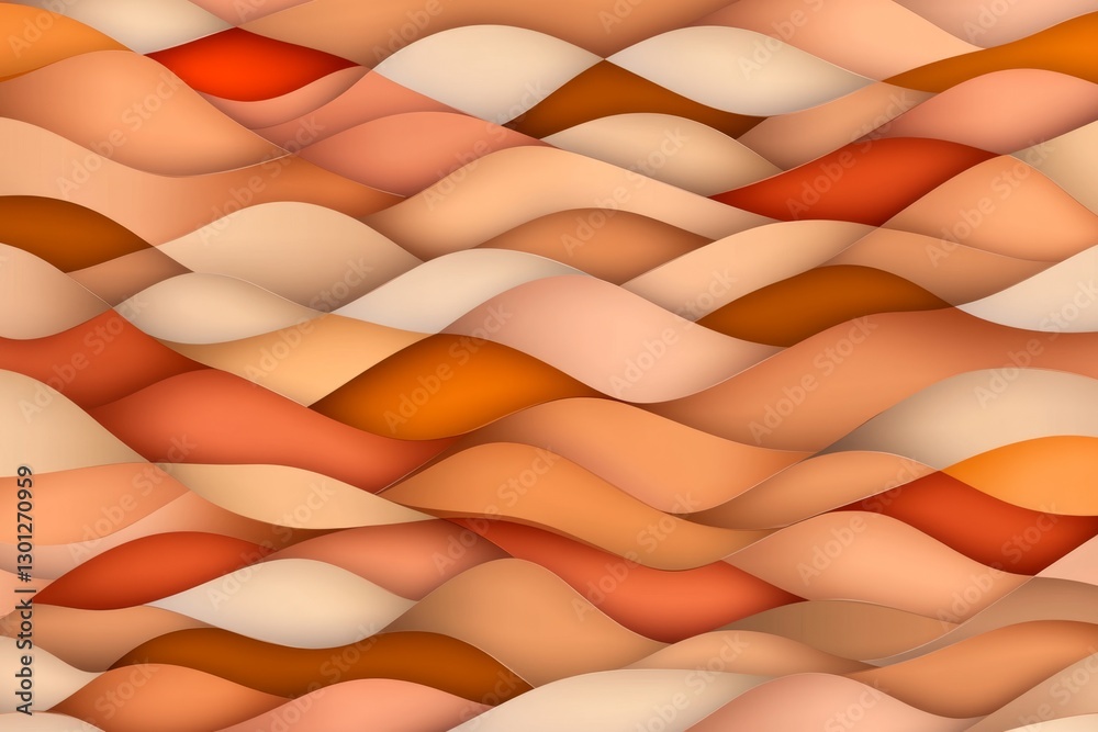 Aufkleber A geometric abstract design of a canyon, using warm earth tones and sharp edges