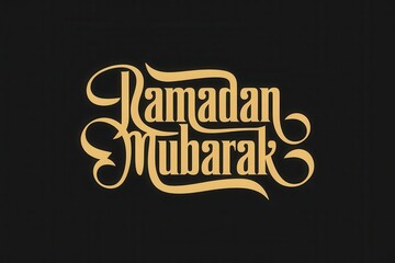 Ramadan Mubarak typography