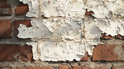 Aged and Weathered White Paint Peeling Close-up Texture for Design Projects
