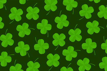 Green background with clover.
