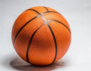 Obraz premium Orange Basketball: Vibrant Ball Isolated on White Background