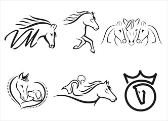 horse logo design	
