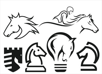horse logo design	