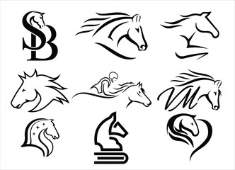 horse logo design	