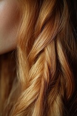 Portrait of a woman with striking long red hair, great for beauty and lifestyle concepts