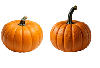 Vegetable pumpkin on transparent background , Generative Ai