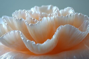 A close-up shot of a single white flower sitting on a table, perfect for editorial or commercial use