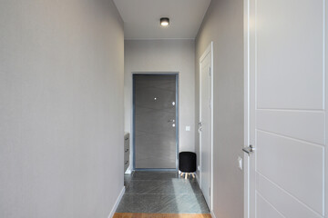 Entrance door inside an apartment interior
