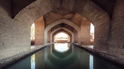 Historic Khaju Pol-e Khaju Bridge in Isfahan, Iran � Ancient Architecture Over River � Popular Tourist Attraction