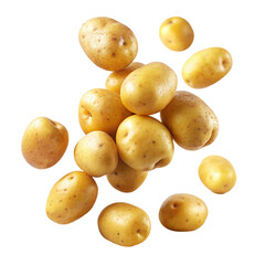 potatoes isolated on white background