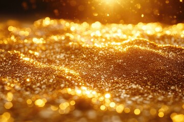 Naklejka premium A close-up shot of the shiny surface of gold