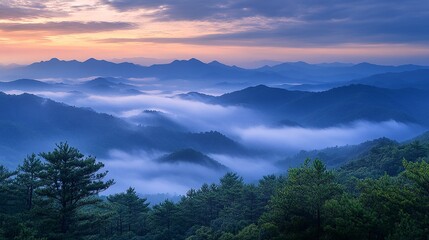 Obraz premium mountains in the morning