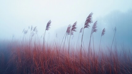 Obraz premium reeds in the morning