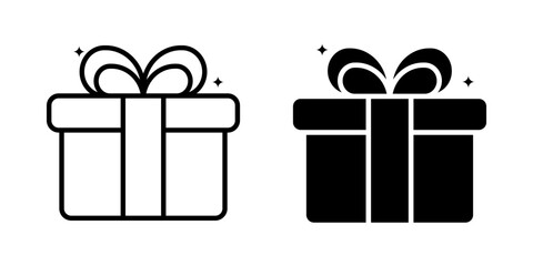 Gift icon set. for mobile concept and web design on white background