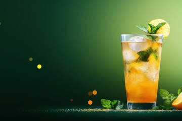 Refreshing iced drink with lemon and mint. Cool off with this perfect summertime refresher