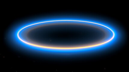 Glowing cosmic ring in dark space