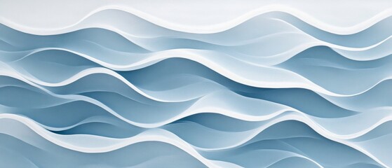 Stylish and modern minimalist seamless white wave texture pattern background with monochromatic color scheme. Abstract White Wave Forms background