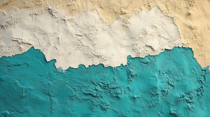 Close-up of a colorful turquoise, gray, and white urban wall texture with a modern pattern. This creative urban city background is perfect for wallpaper or mockup presentation design and features 