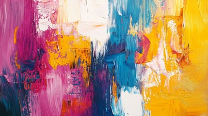Fototapeta premium Vibrant Abstract Oil Painting on Canvas for Creative Projects
