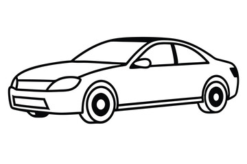 High-quality car line art vector illustrations ideal for automotive and transportation designs.