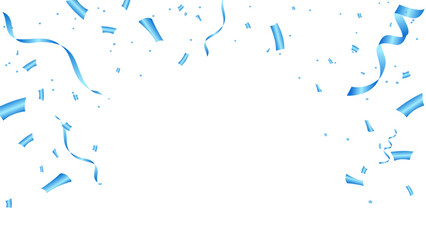 blue confetti party celebration background template