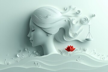 An Elegant and Artistic Representation of Justice, Balance, and Serenity in Life and Design