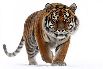 Naklejka premium Bengal tiger isolated on white background