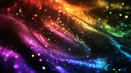 Obraz premium Gradientowe tło z brokatem, wizualizacja danych, tło technologiczne generative ai 