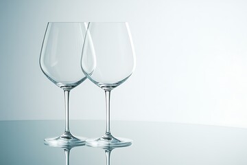 Fototapeta premium Elegant Wine Glasses Pair - Perfect for a Special Occasion