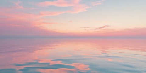 Obraz premium Serene Ocean Sunset with Colorful Reflections.