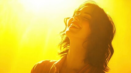 Happy Client in Soft Studio Lighting with Vibrant Background