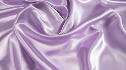 Obraz premium A delicate display of lavender satin fabric with graceful folds and curves