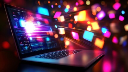 Marketing Concept Illustrated with Motion Blur Effect