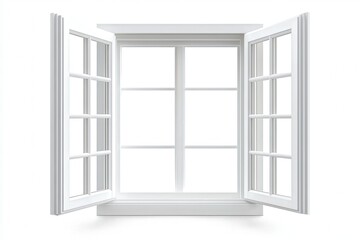 Obraz premium white double windows