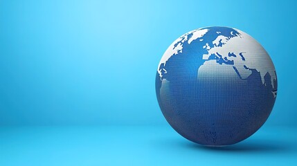 Fototapeta premium Global technology network blue digital globe visualizing connectivity digital space gigapixel standard