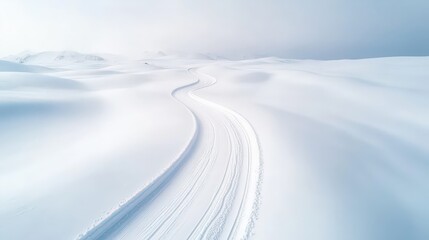 Vast rut marks in the snow