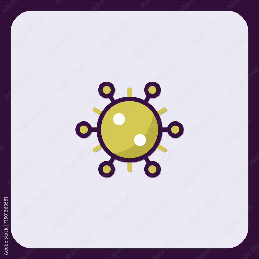 Poster abstract networked cell structure icon design element