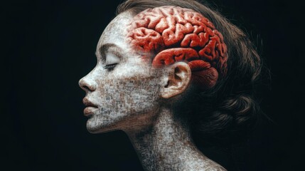 Fototapeta premium Human Brain, Circuitry, Mind, Digital