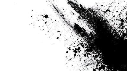 Obraz premium A black and white photo of a white background with black splatters of paint. generated using AI