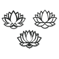 Obraz premium Lotus flower sticker design element vector
